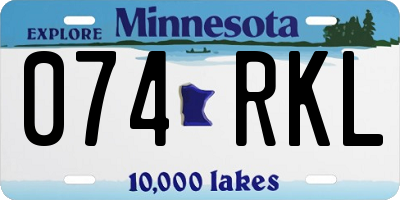 MN license plate 074RKL