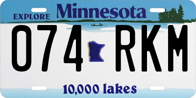 MN license plate 074RKM