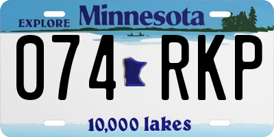 MN license plate 074RKP