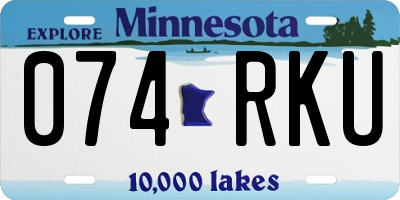 MN license plate 074RKU