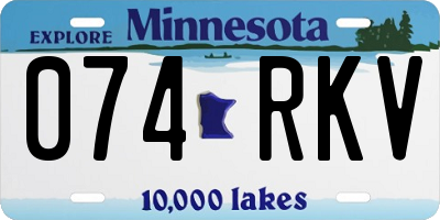 MN license plate 074RKV