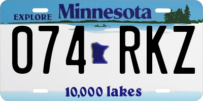 MN license plate 074RKZ