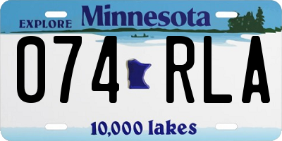 MN license plate 074RLA