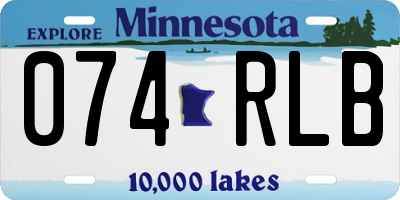 MN license plate 074RLB