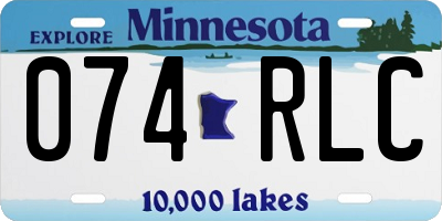 MN license plate 074RLC
