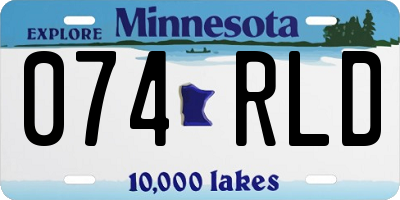 MN license plate 074RLD