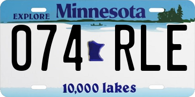 MN license plate 074RLE