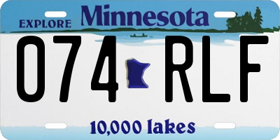 MN license plate 074RLF