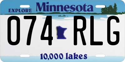 MN license plate 074RLG