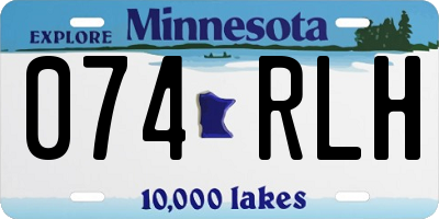 MN license plate 074RLH