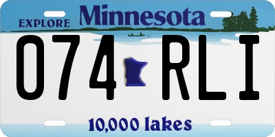 MN license plate 074RLI