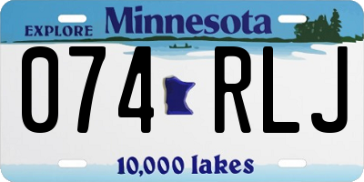 MN license plate 074RLJ