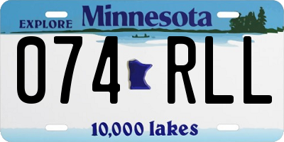 MN license plate 074RLL