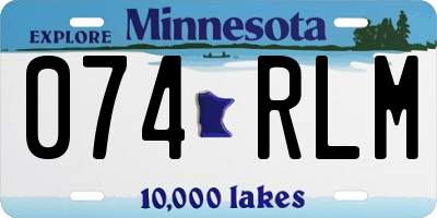 MN license plate 074RLM