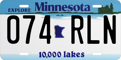 MN license plate 074RLN