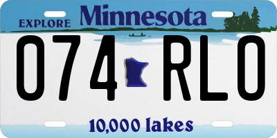 MN license plate 074RLO