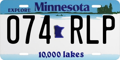 MN license plate 074RLP