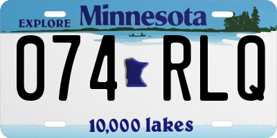 MN license plate 074RLQ