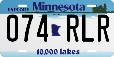 MN license plate 074RLR