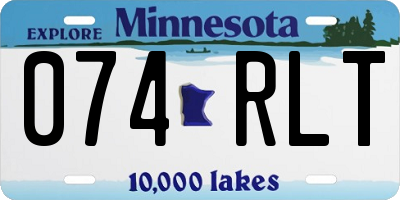 MN license plate 074RLT
