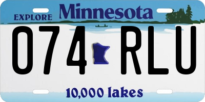 MN license plate 074RLU