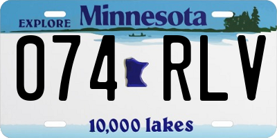 MN license plate 074RLV