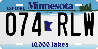 MN license plate 074RLW