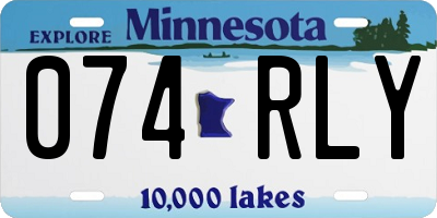 MN license plate 074RLY