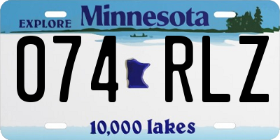 MN license plate 074RLZ