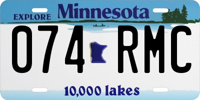 MN license plate 074RMC