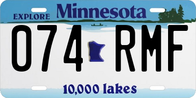 MN license plate 074RMF