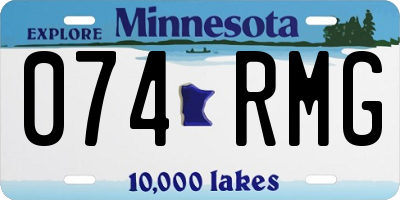MN license plate 074RMG