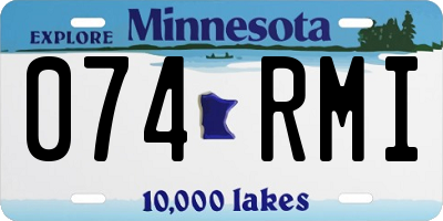 MN license plate 074RMI