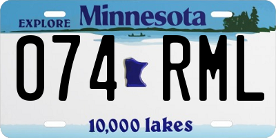 MN license plate 074RML