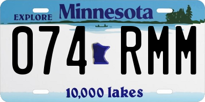 MN license plate 074RMM