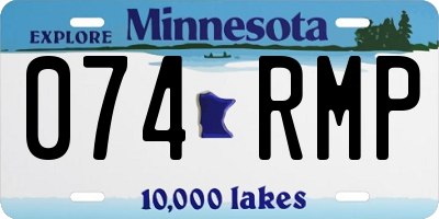 MN license plate 074RMP