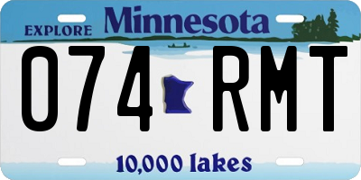 MN license plate 074RMT