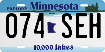 MN license plate 074SEH