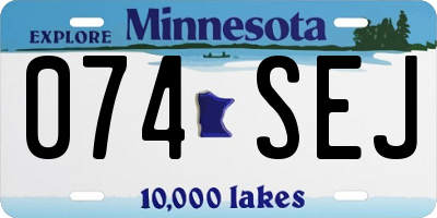 MN license plate 074SEJ