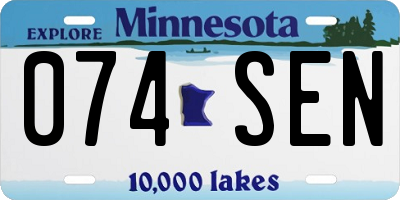 MN license plate 074SEN