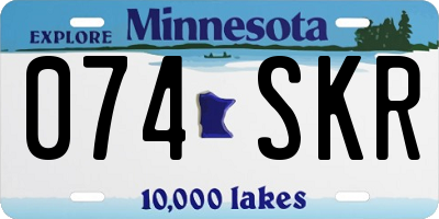 MN license plate 074SKR