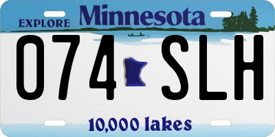 MN license plate 074SLH