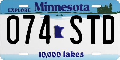 MN license plate 074STD