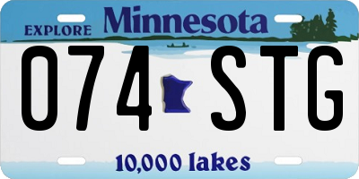 MN license plate 074STG