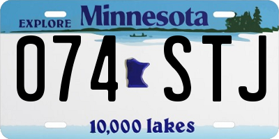 MN license plate 074STJ