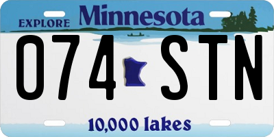 MN license plate 074STN