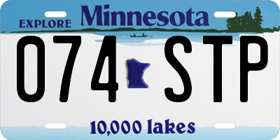 MN license plate 074STP