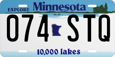 MN license plate 074STQ