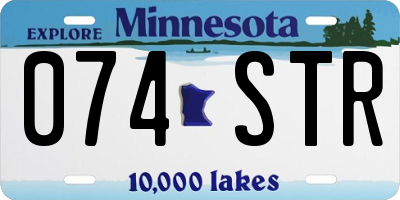 MN license plate 074STR