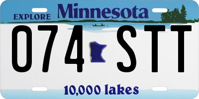 MN license plate 074STT